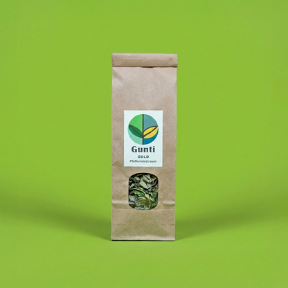 Pfefferminztraum Kräutertee von GuntiGold Frontansicht Verpackung